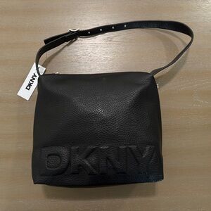 DKNY Pebbled Black Shoulder Bag